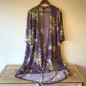 Torrid Lavender Long Duster Sweater Size 2